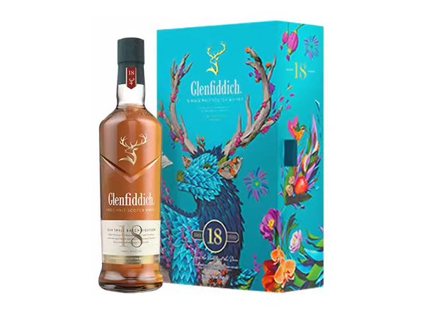 佳木斯格兰菲迪回收格兰菲迪18年700ml春节礼盒装Glenfiddich苏格兰威士忌