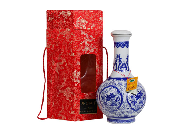 佳木斯咸亨黄酒回收珍品咸亨三十年花雕酒青瓷瓶盒装绍兴黄酒2.5L